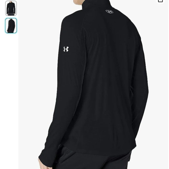 NWT Under Armour Men's Swyft ¼ Zip, black/reflective size XL - Picture 2 of 2